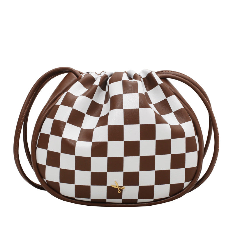Small Round Drawstring Shoulder Bag