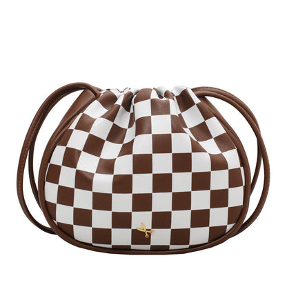Small Round Drawstring Shoulder Bag