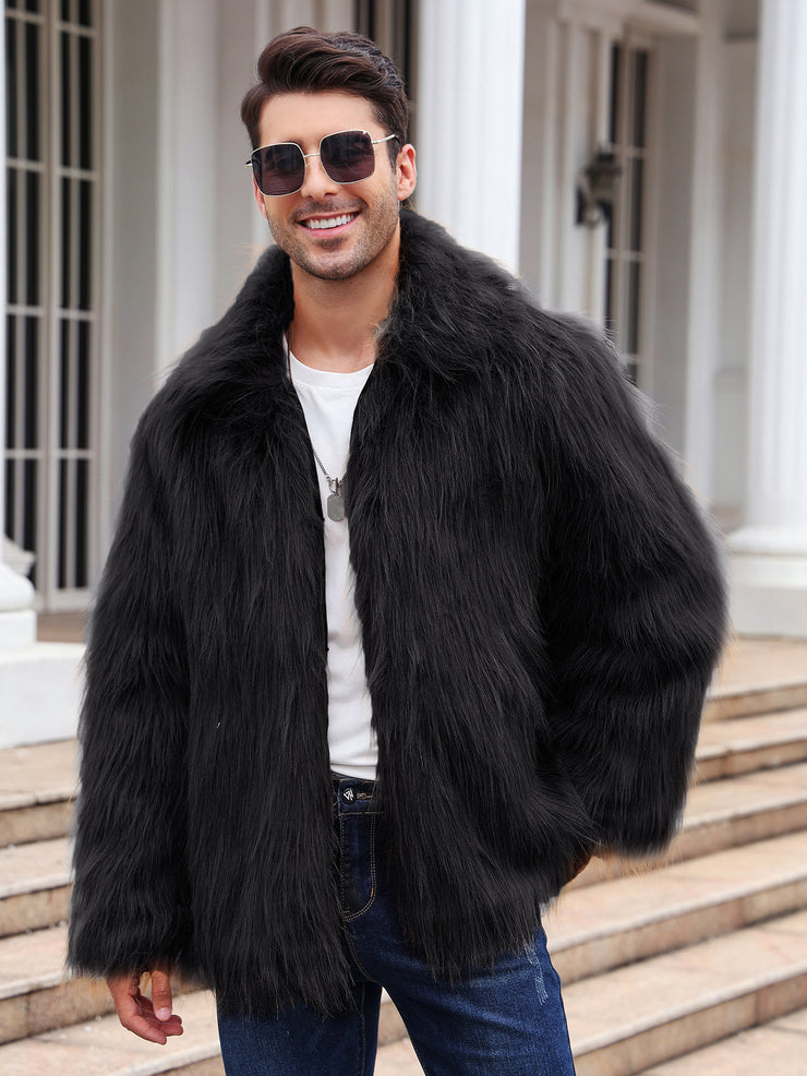 Men Short Fox Fur Coat