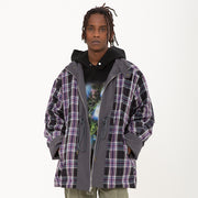 Double-sided Plaid Jacket Coat For Men