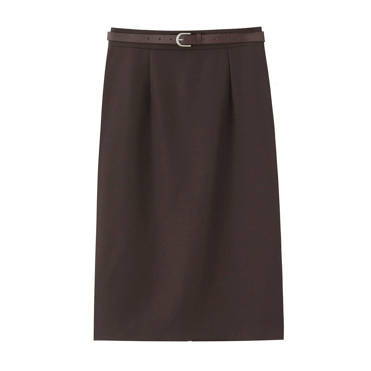 Commuting style elegant belt hip hugging skirt suit set
