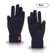 Men Cold-proof Woolen Knitted Gloves Man