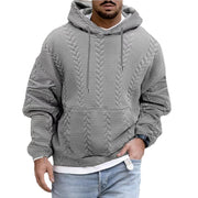 Solid Color Long-sleeved Hoodies For Men