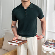 Knit Lapel Polo Shirt