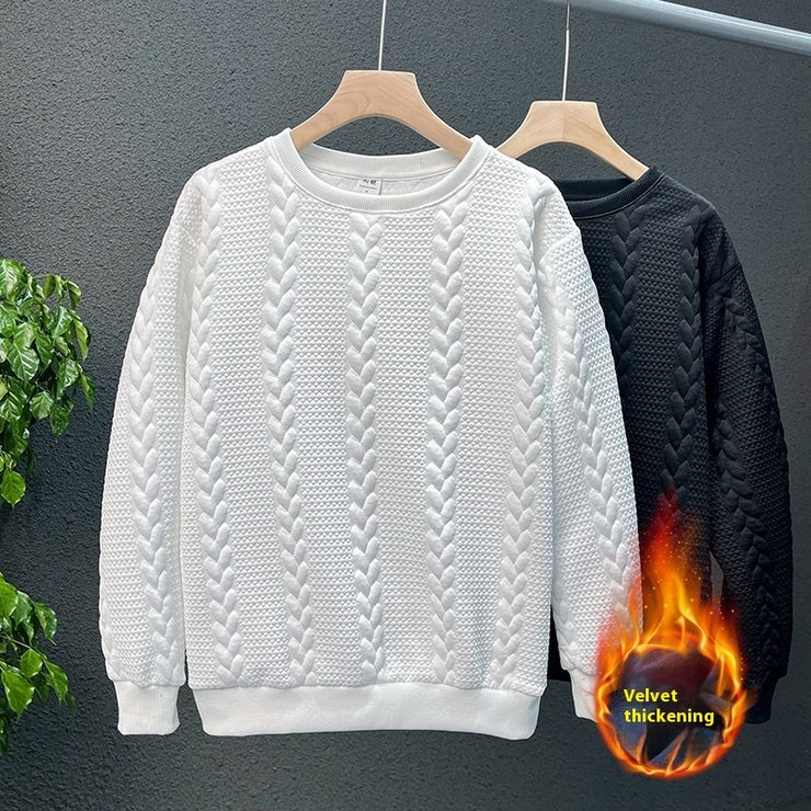 High Sense  Fashion Brand Brushed Men Sweater