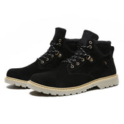 Retro middle cut men's casual leather boots