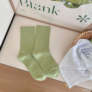 Women's Fashion Pure Cotton Mid-calf Length Socks