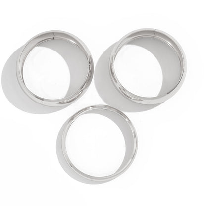 Stacked wind curved smooth surface bracelet with personalized and versatile metallic feel Bracelet set