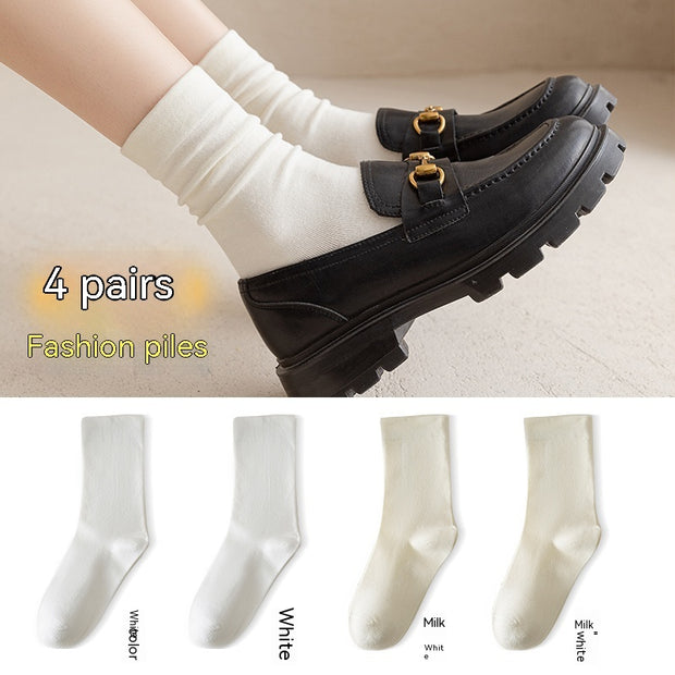 Women's Mid-tube Socks Solid Color