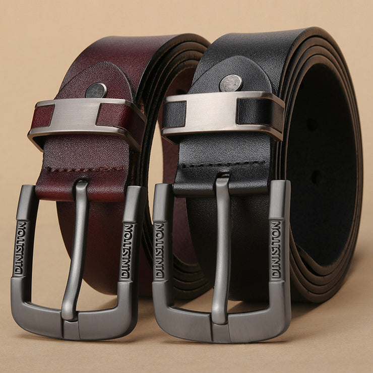 Men's Two-Layer Cow Leather Belt