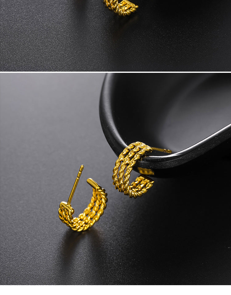 XUPING Vintage Geometric Copper Alloy Earrings for Women