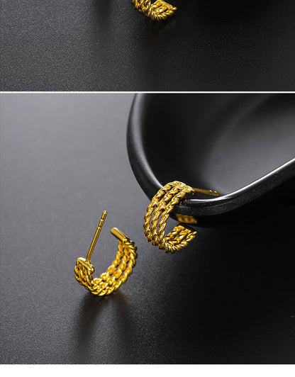 XUPING Vintage Geometric Copper Alloy Earrings for Women