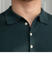 Knit Lapel Polo Shirt