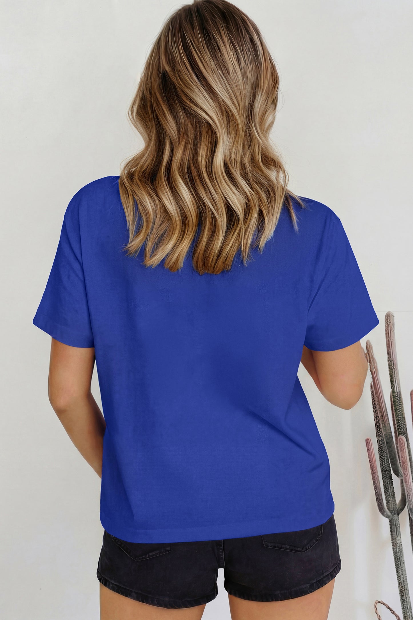 Black Solid Color High Neck Oversize Tee