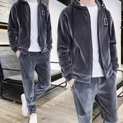 Men Velvet Sports Clothes Set