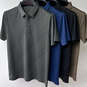 High-end Elegant Ice Silk Short Sleeve Men's Polo