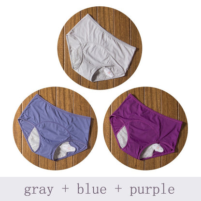 3pcs/ Menstrual Women Leak Proof hight waist Underwear