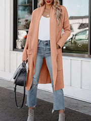 Open Front Dropped Shoulder Outerwear