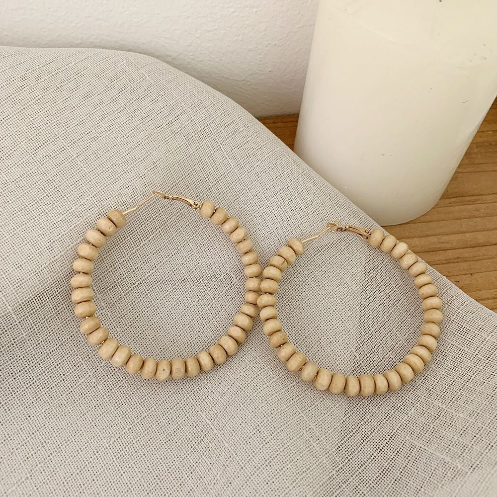 Retro Exaggerated Geometric Rattan Woven Earrings