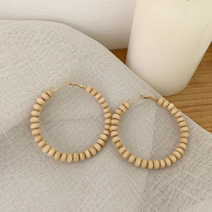Retro Exaggerated Geometric Rattan Woven Earrings