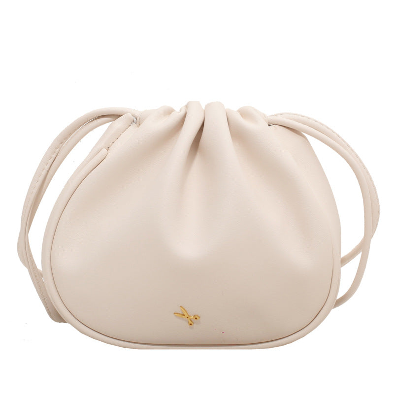 Small Round Drawstring Shoulder Bag