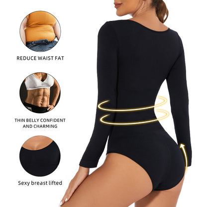 Long Sleeve Bodysuit – Waist & Hip Control