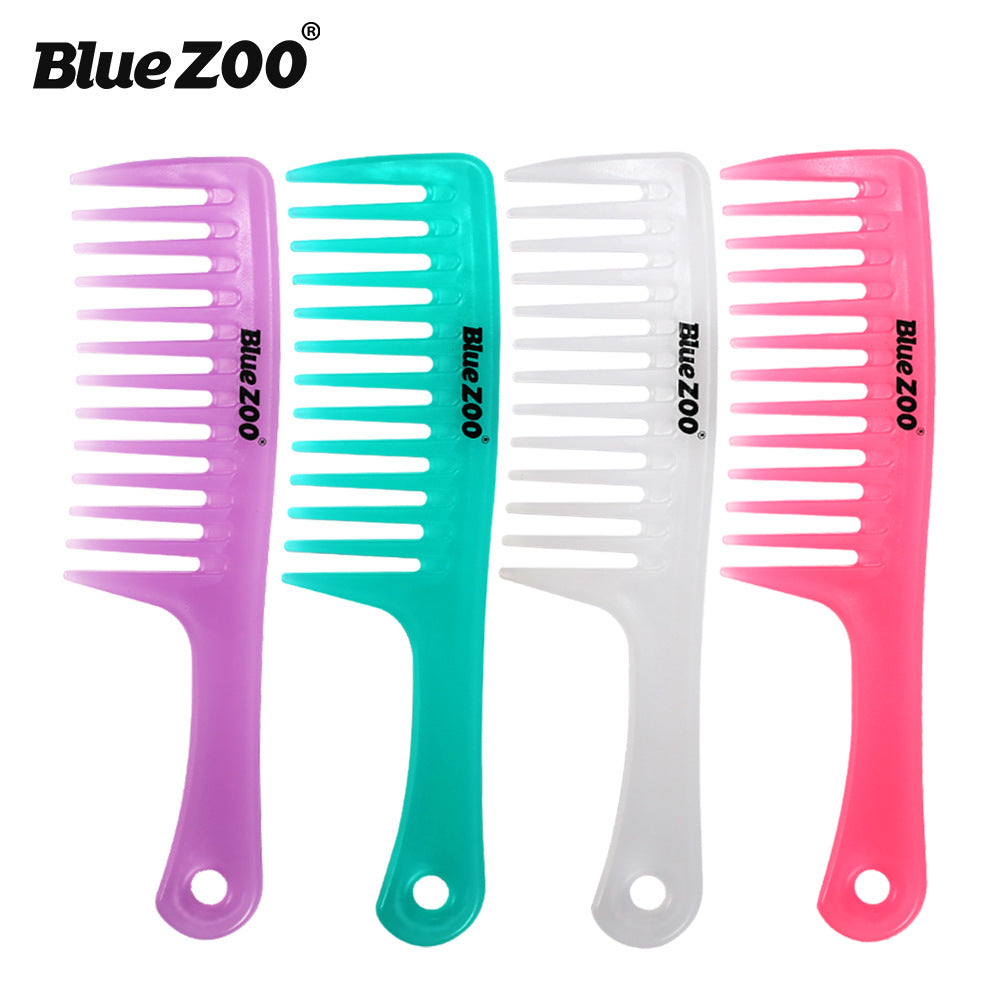 4 Colors Candy Color Straight Handle Large Size Wide Tooth Comb