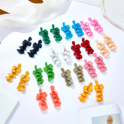 Fashionable petal leaf earrings