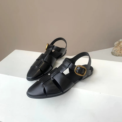 Pointed Toe Hollow Roman Flats
