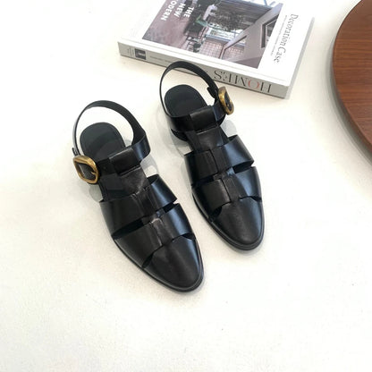 Pointed Toe Hollow Roman Flats
