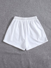 Drawstring Pocketed Elastic Waist Shorts