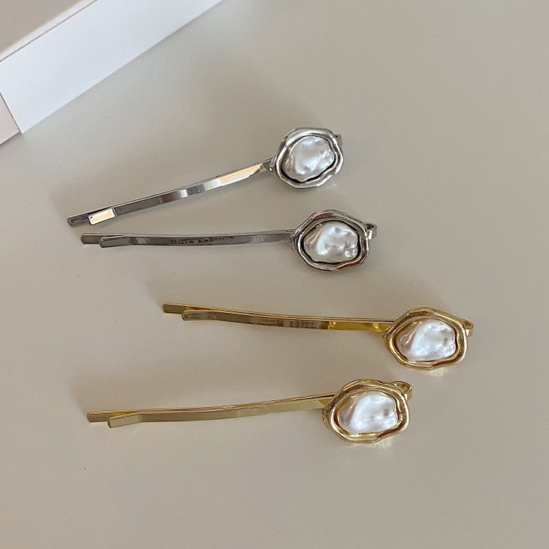 Irregular Shaped Pearl Fashion Hairpin