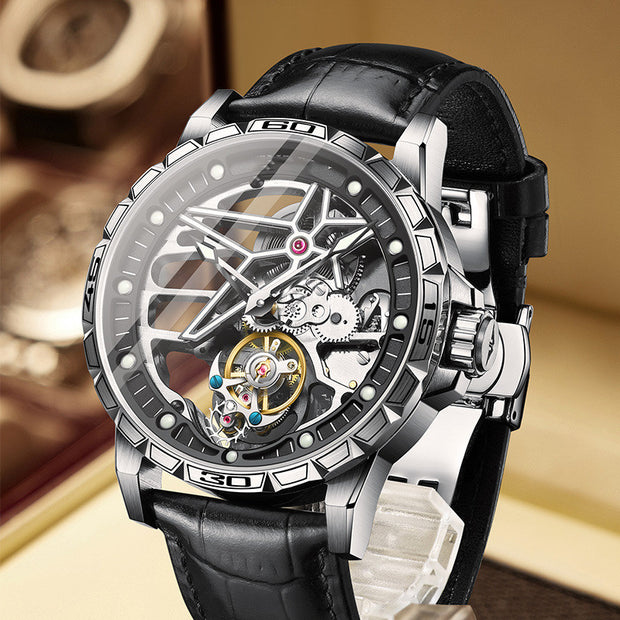 Five-pointed Star Series Turtle Flywheel Movement Mechanical Watch