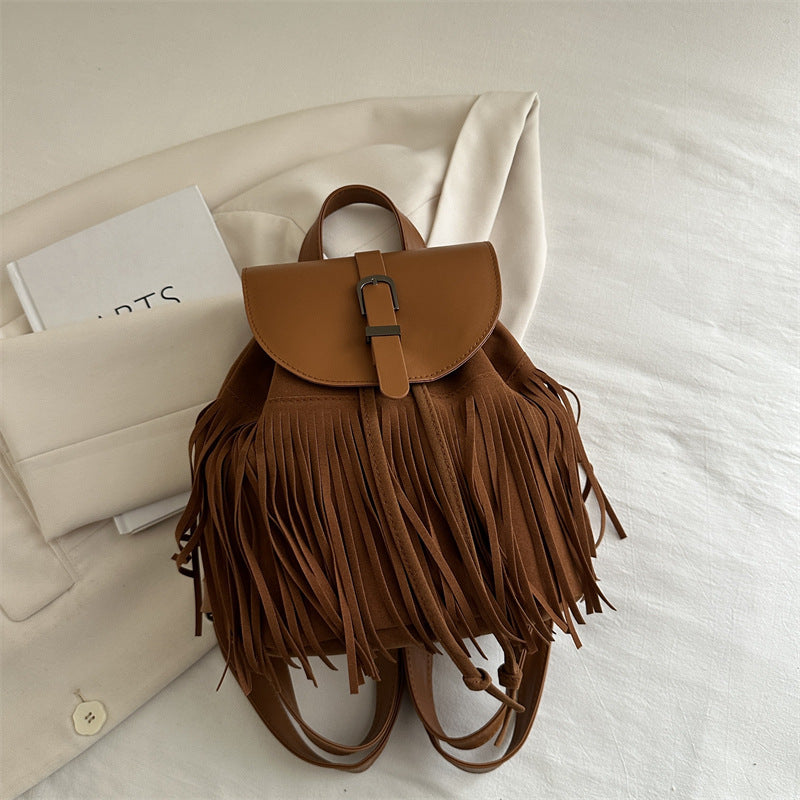 Tassel Backpack Bag For Women