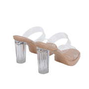 Women's Transparent Thick Heel Shoes