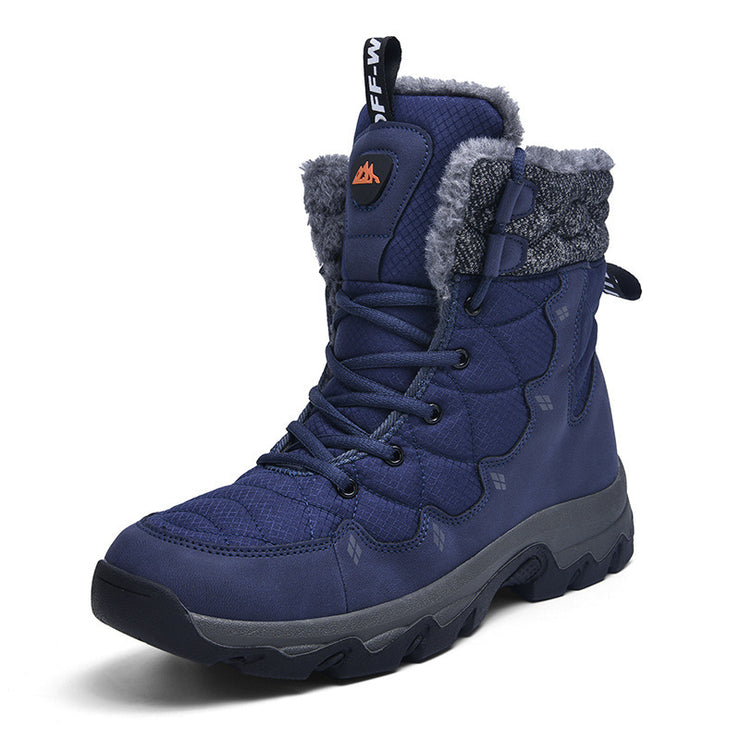 Men's Thick-soled Fleece-lined High-top Snow Boots