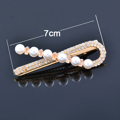 Sweet Rhinestone Pearl  Bow clip