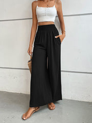 Perfee Wide Waistband Relax Fit Long Pants