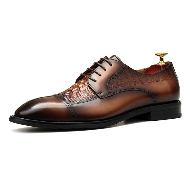 Men Business Dress Stitch Leather Shoes