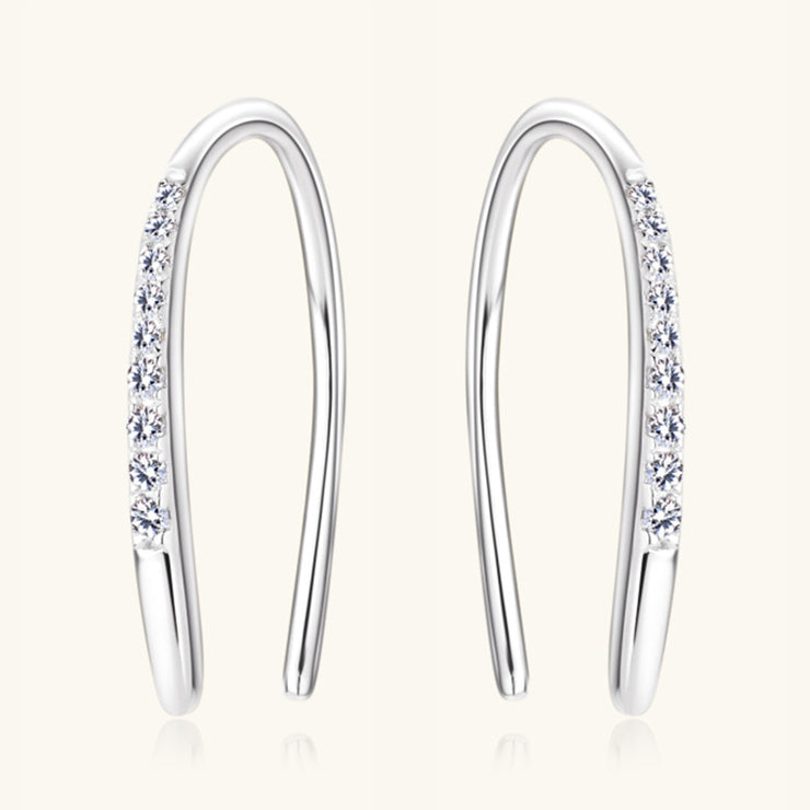 Moissanite 925 Sterling Silver U Shape Earrings