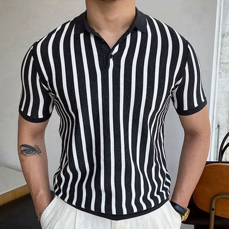 Knitwear Short Sleeve Polo Shirt for Men