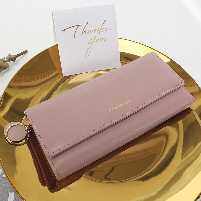 Women Multi-functional wallet Purse Fresh PU leather C