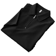 Light Summer Thin Bubble Half Zipper Polo Shirt Men's