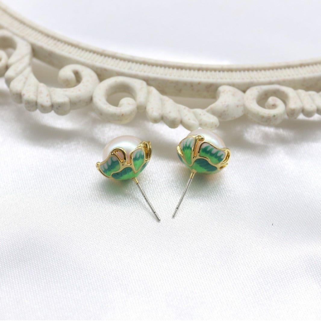 Pearl colorful earrings