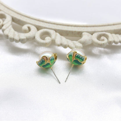 Pearl colorful earrings