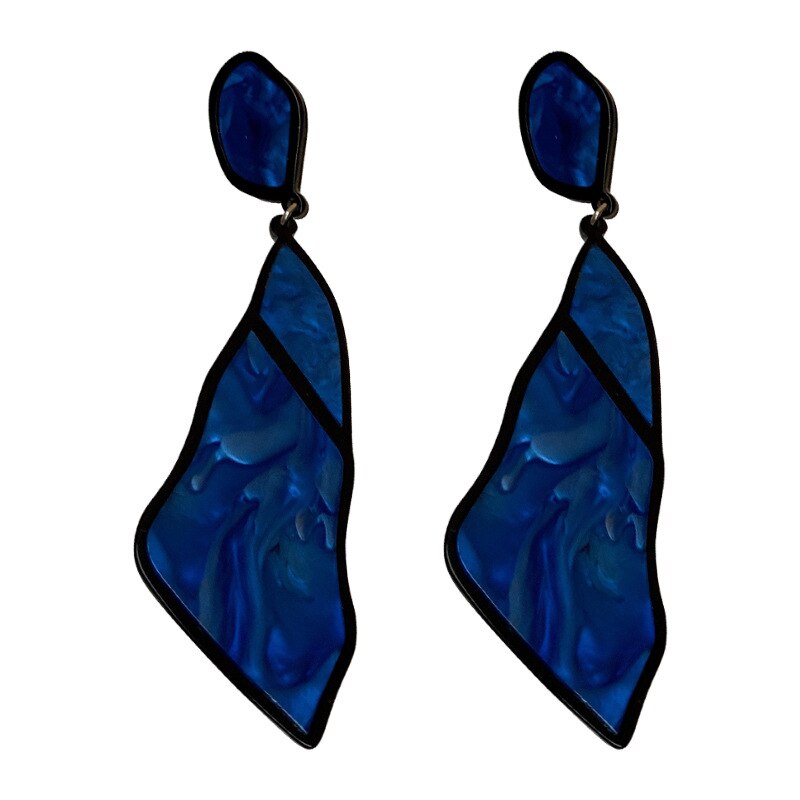 Pink & Blue Acrylic Dangle Earrin