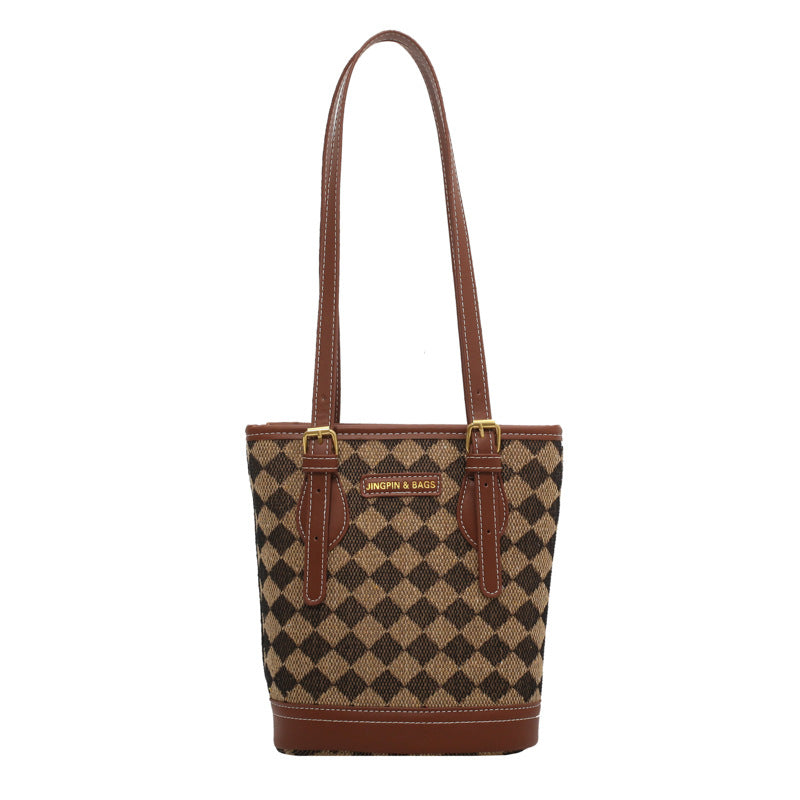 Shoulder Bag Stitching Bucket Bag