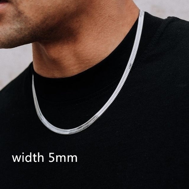 Men Silver Plated Chain