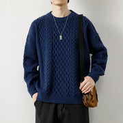 Weave Round Neck Sweater For Men