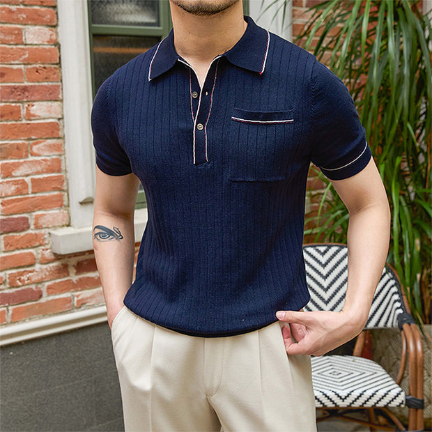 Men Soft Short-Sleeved Polo